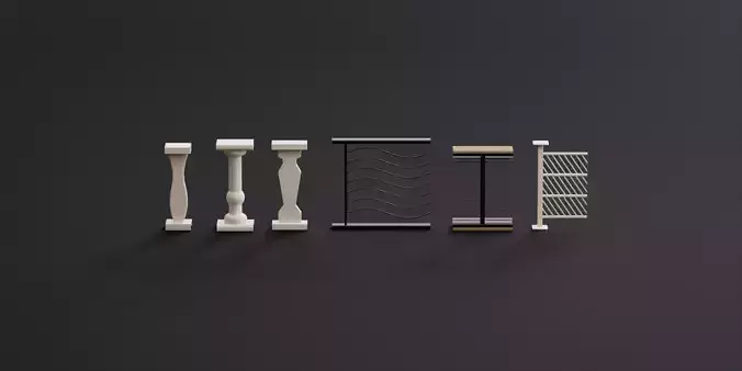 Handrail for balcony and house in 6 shapes