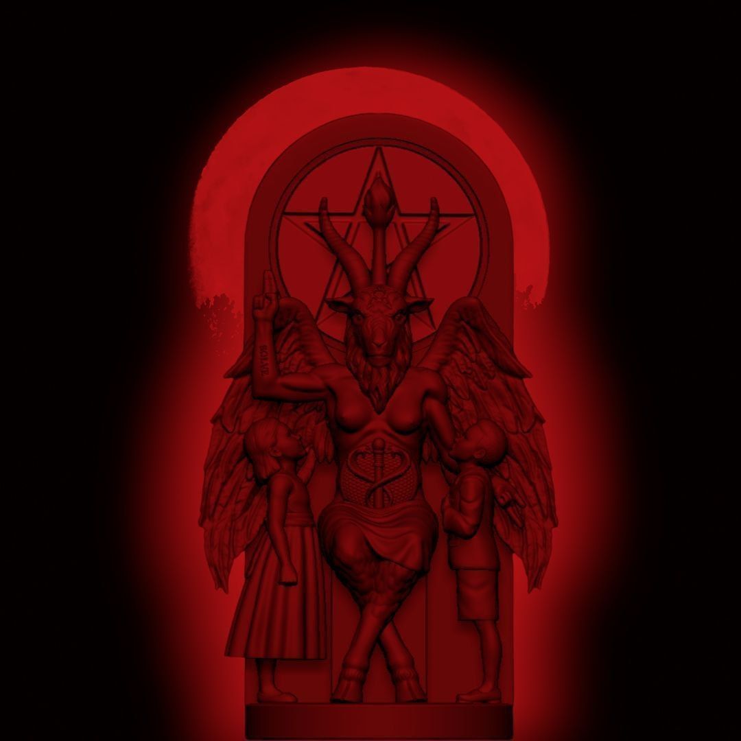 BAPHOMET WITH CHILDREN  3D print model_3