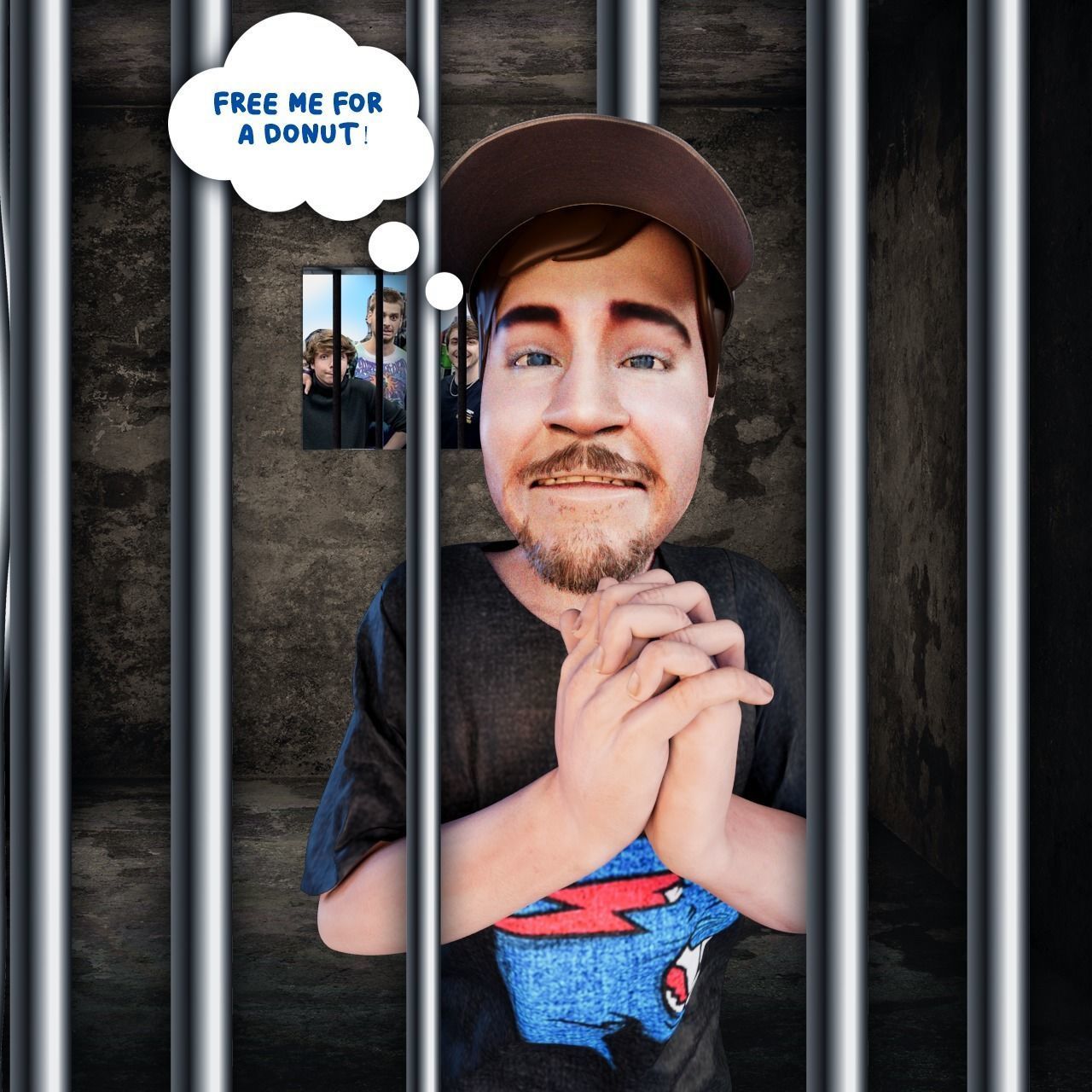 Mr Beast 3d Model Free low-poly 3D model_1