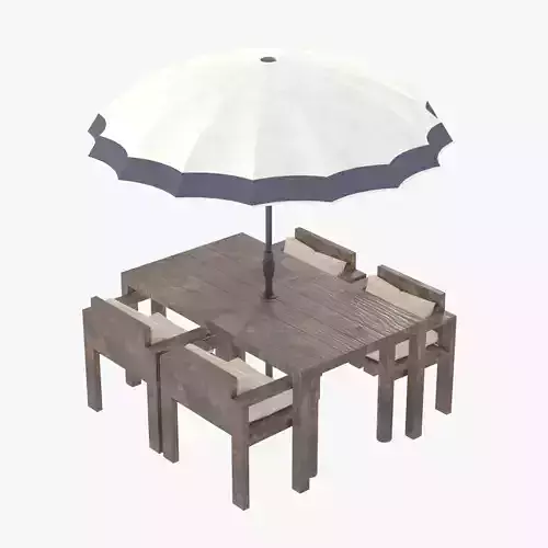 Umbrella Table Patio Pillow Chair id 1
