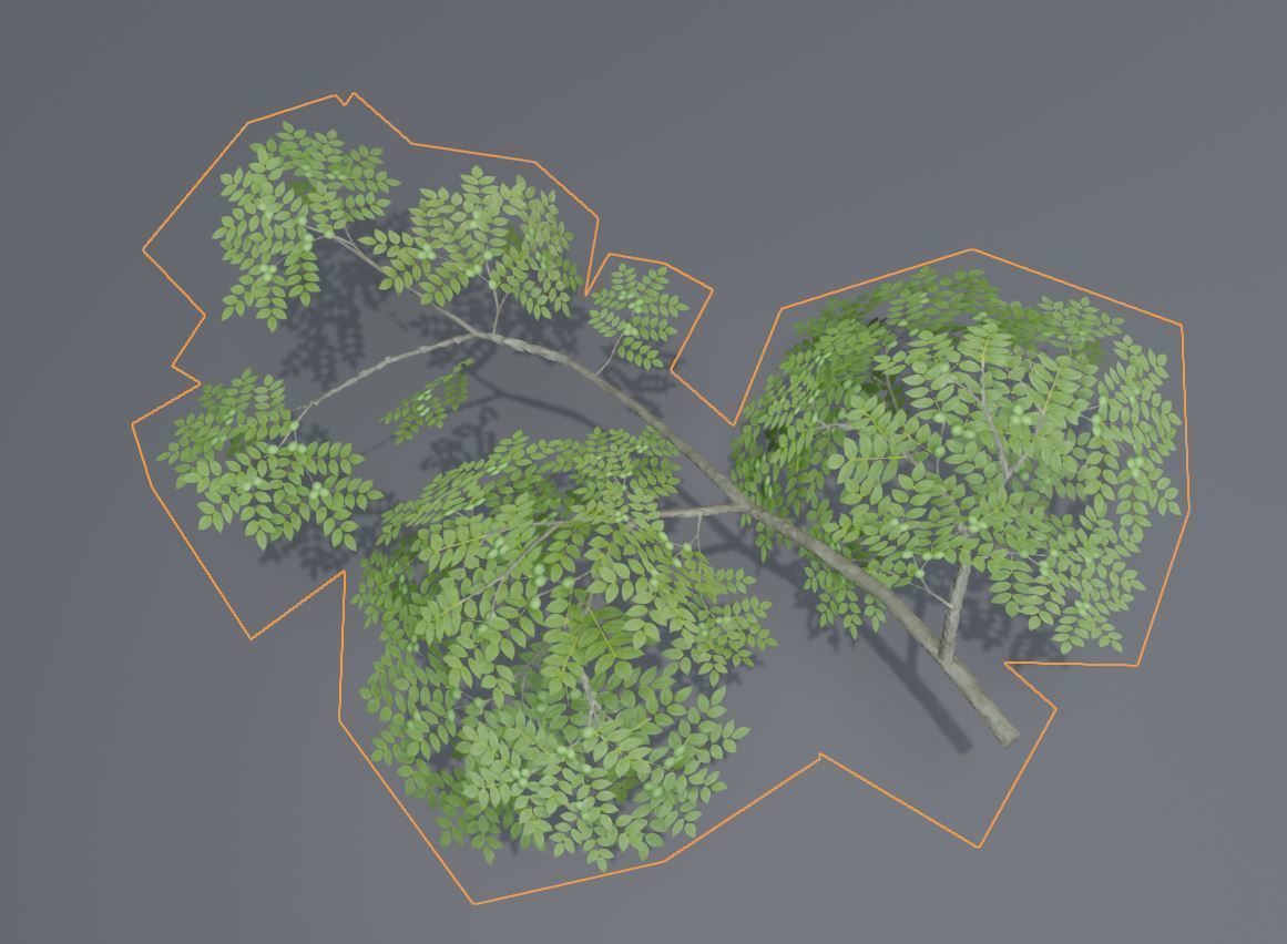 Low-Poly Walnut Tree Package Low-poly 3D model_16