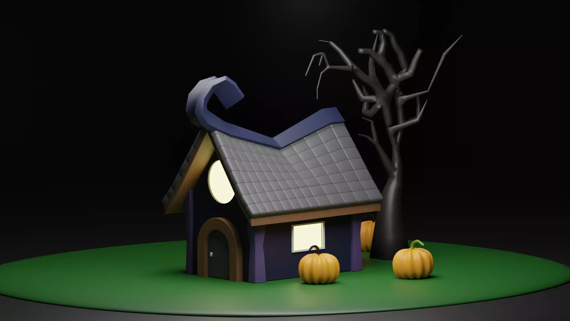 witch house  Low-poly 3D model_0