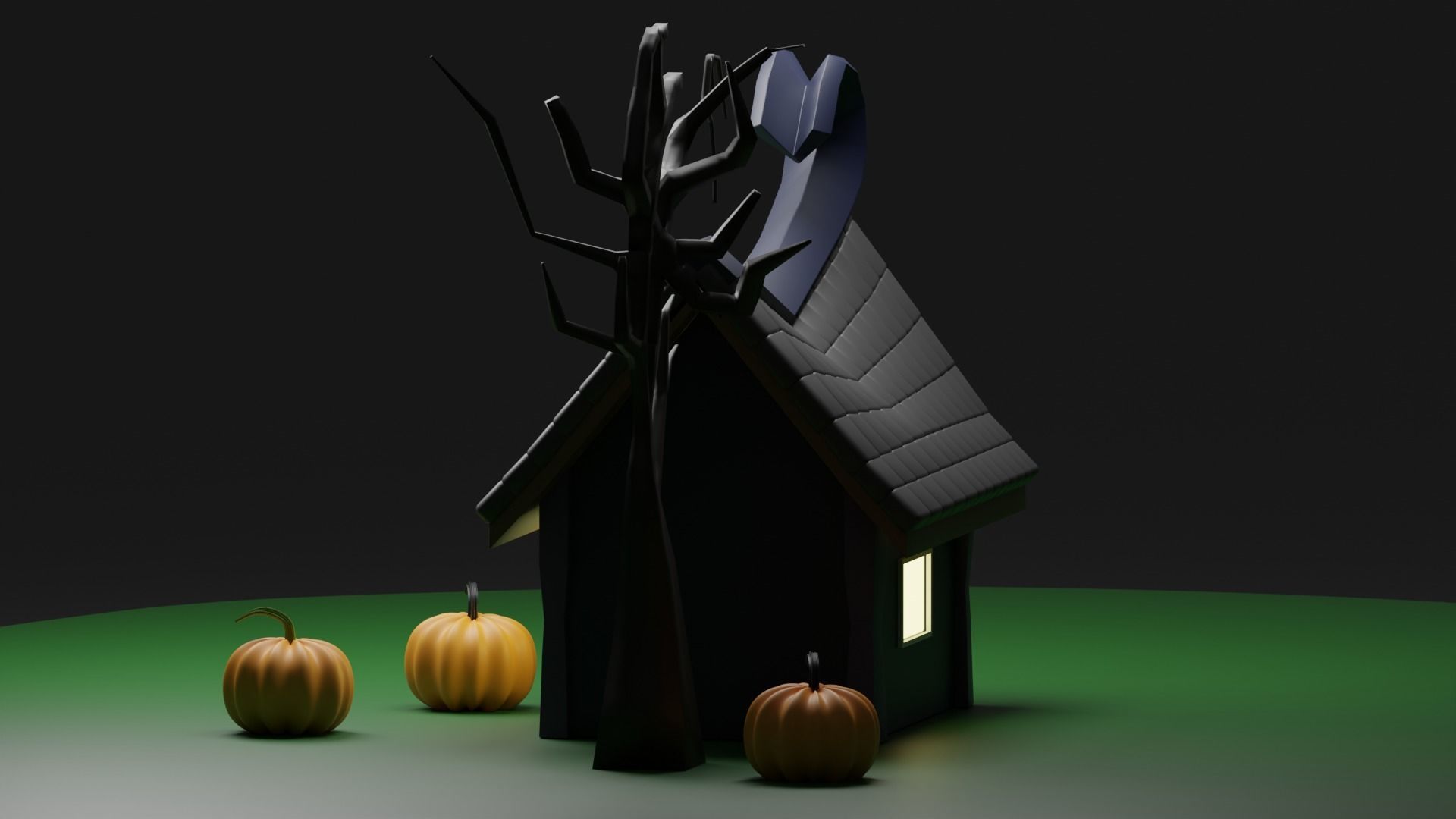witch house  Low-poly 3D model_2