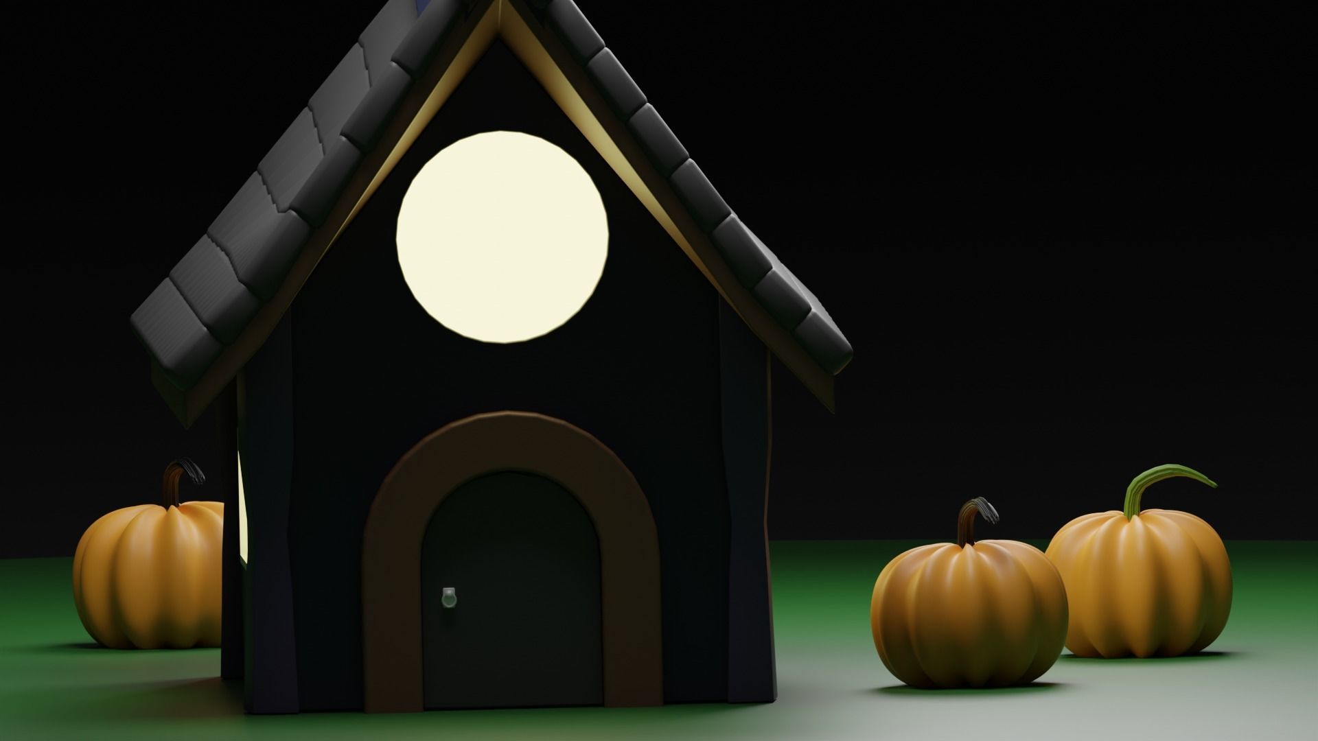 witch house  Low-poly 3D model_6