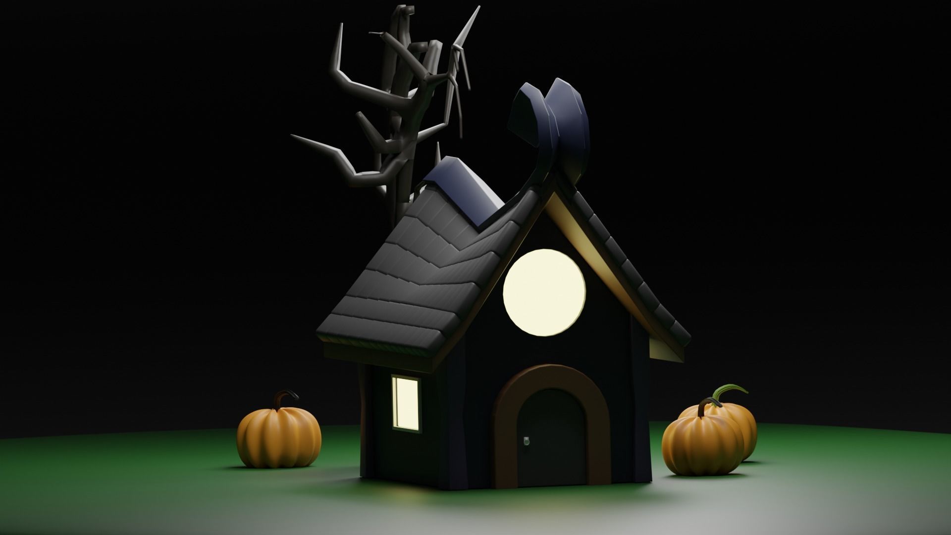 witch house  Low-poly 3D model_5