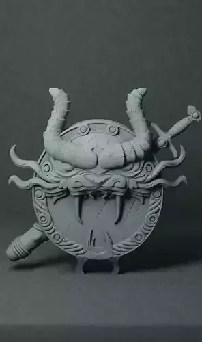 Dungeons and Dragons - logo - Caverna do Dragao  3D print model