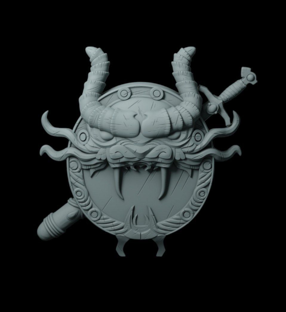 Dungeons and Dragons - logo - Caverna do Dragao  3D print model_1