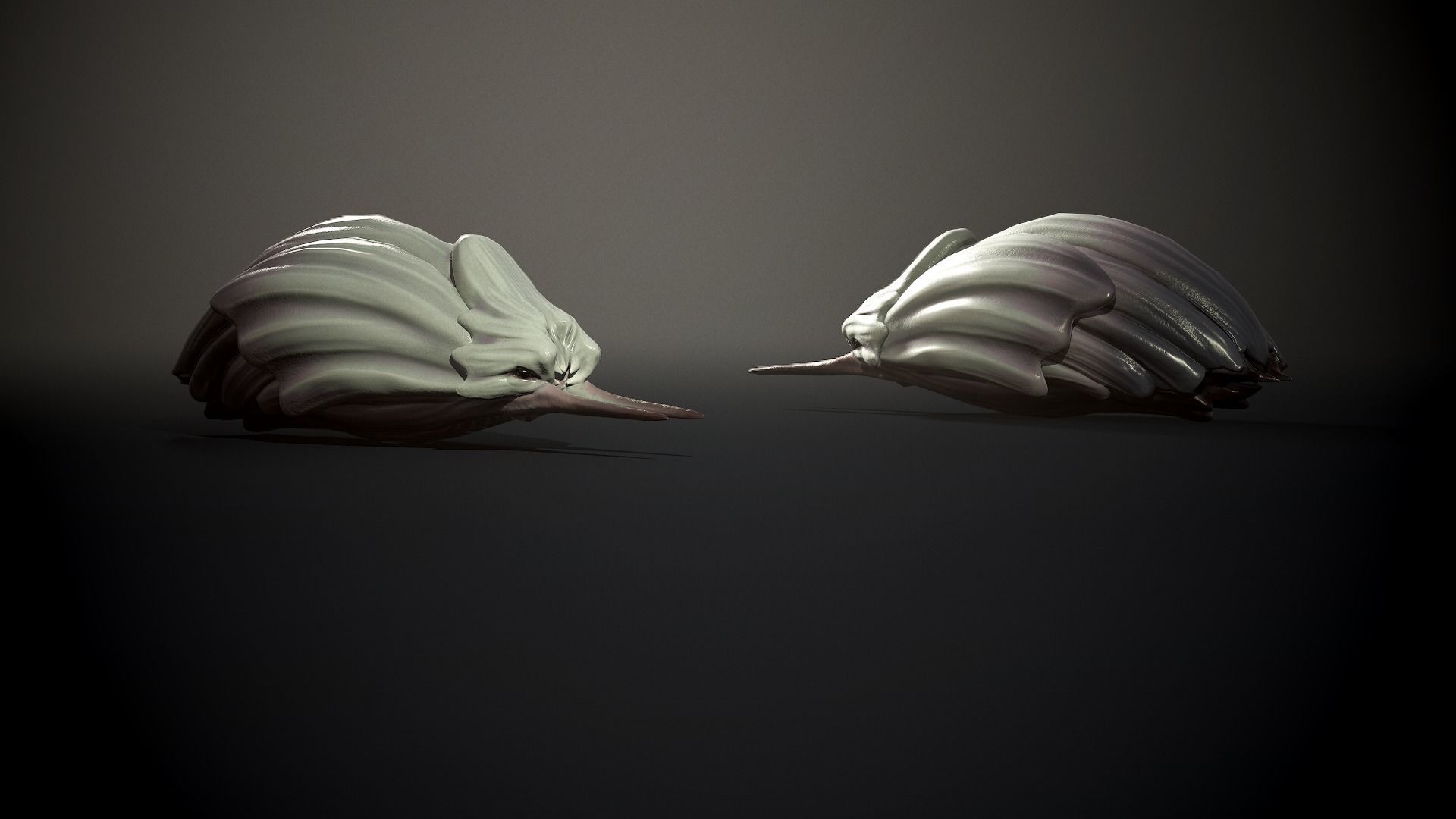 Clam creature1 - Game Ready Low-poly 3D model Low-poly 3D model_8