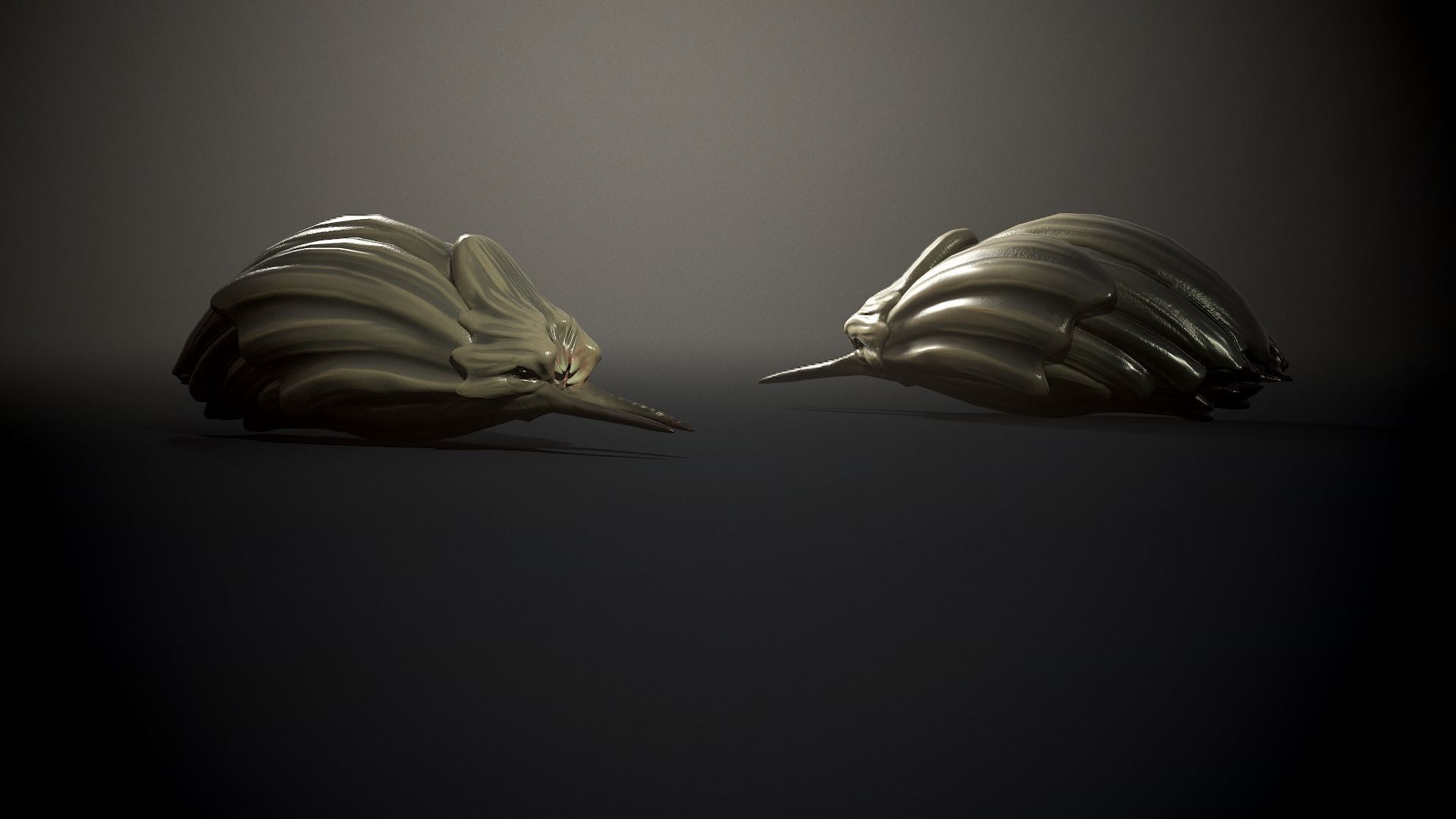Clam creature1 - Game Ready Low-poly 3D model Low-poly 3D model_6