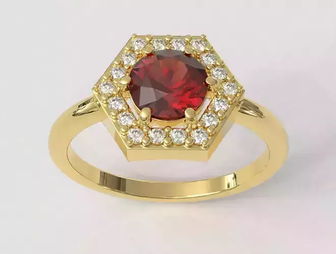 6mm Round Gemstone Ring