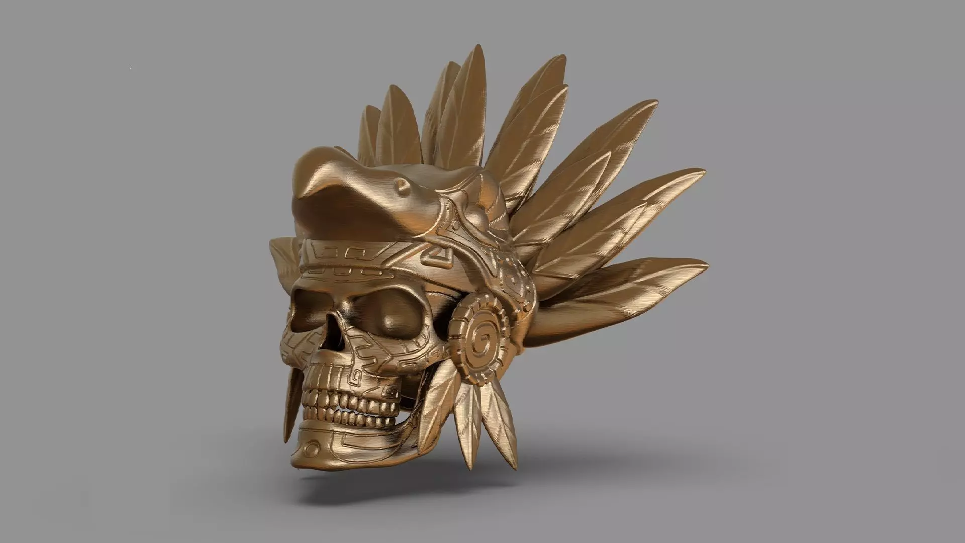 Eagle Aztec Skull 3D print model