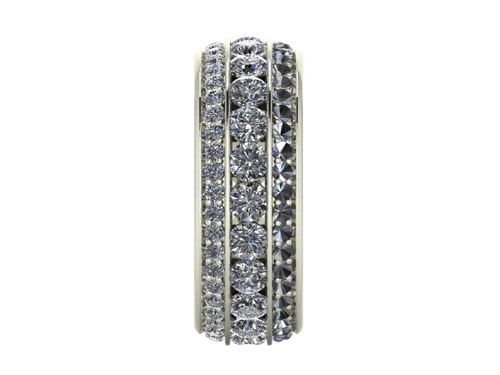 3 Row Eternity Band 3D print model_7