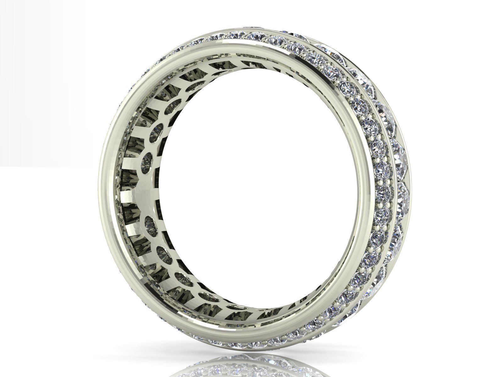 3 Row Eternity Band 3D print model_5