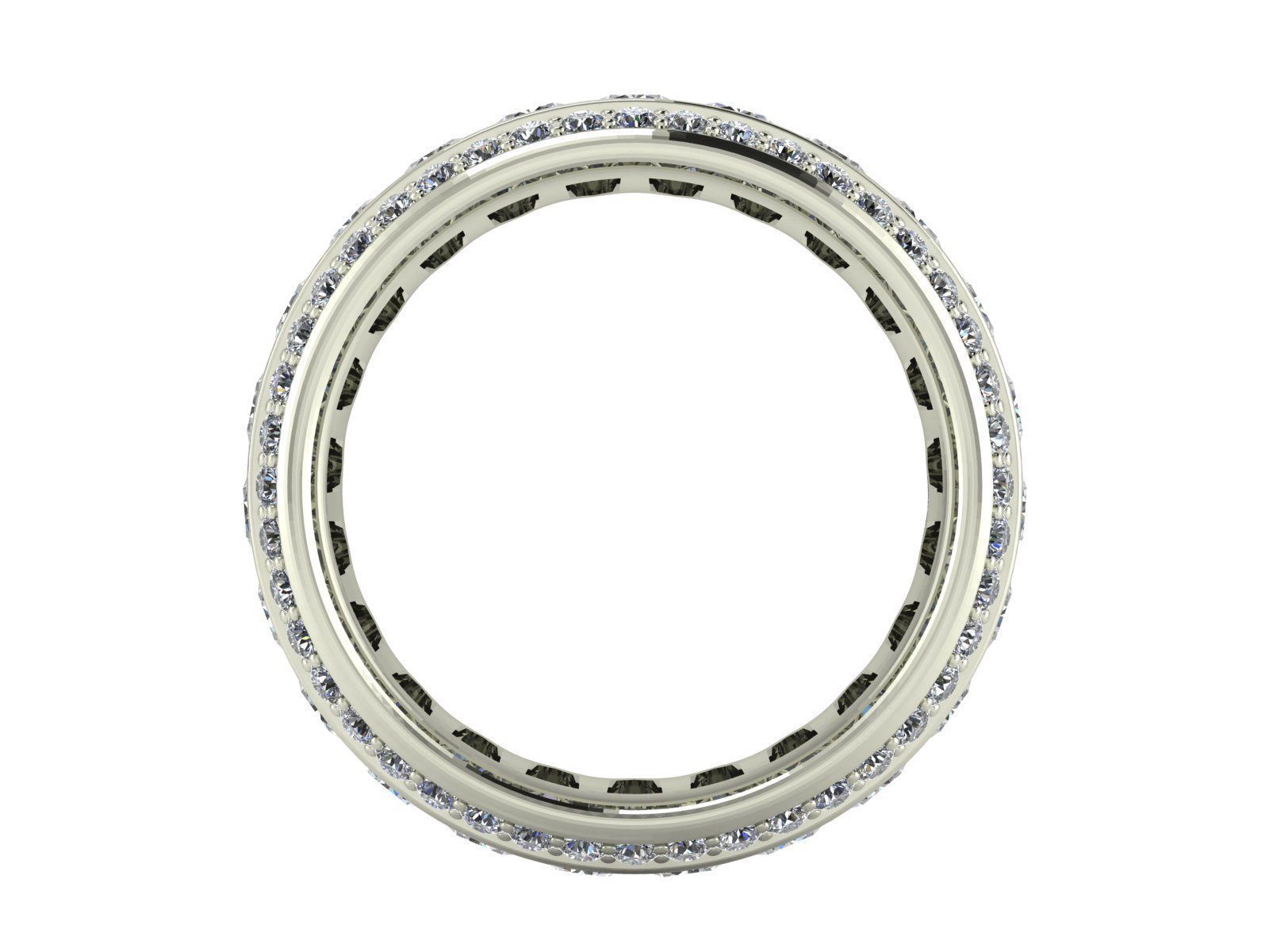 3 Row Eternity Band 3D print model_6