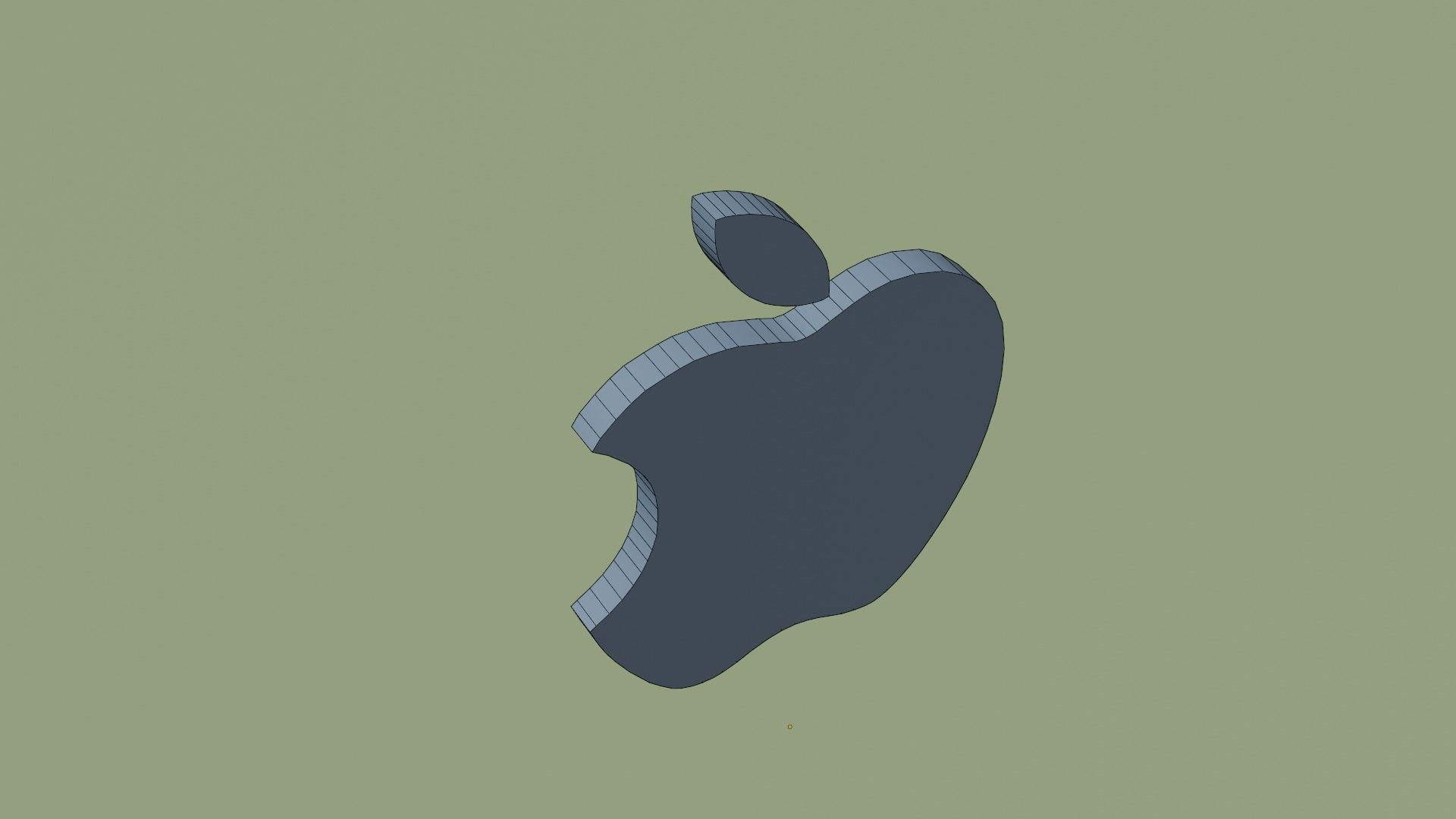 apple logo 3D model_3