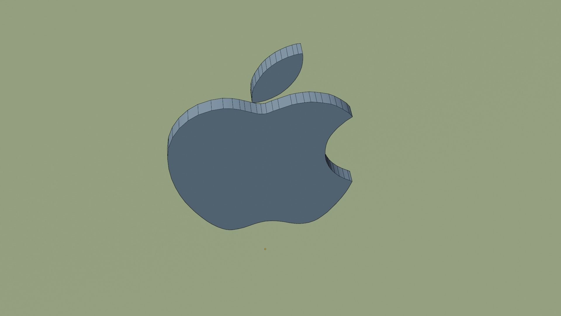 apple logo 3D model_2