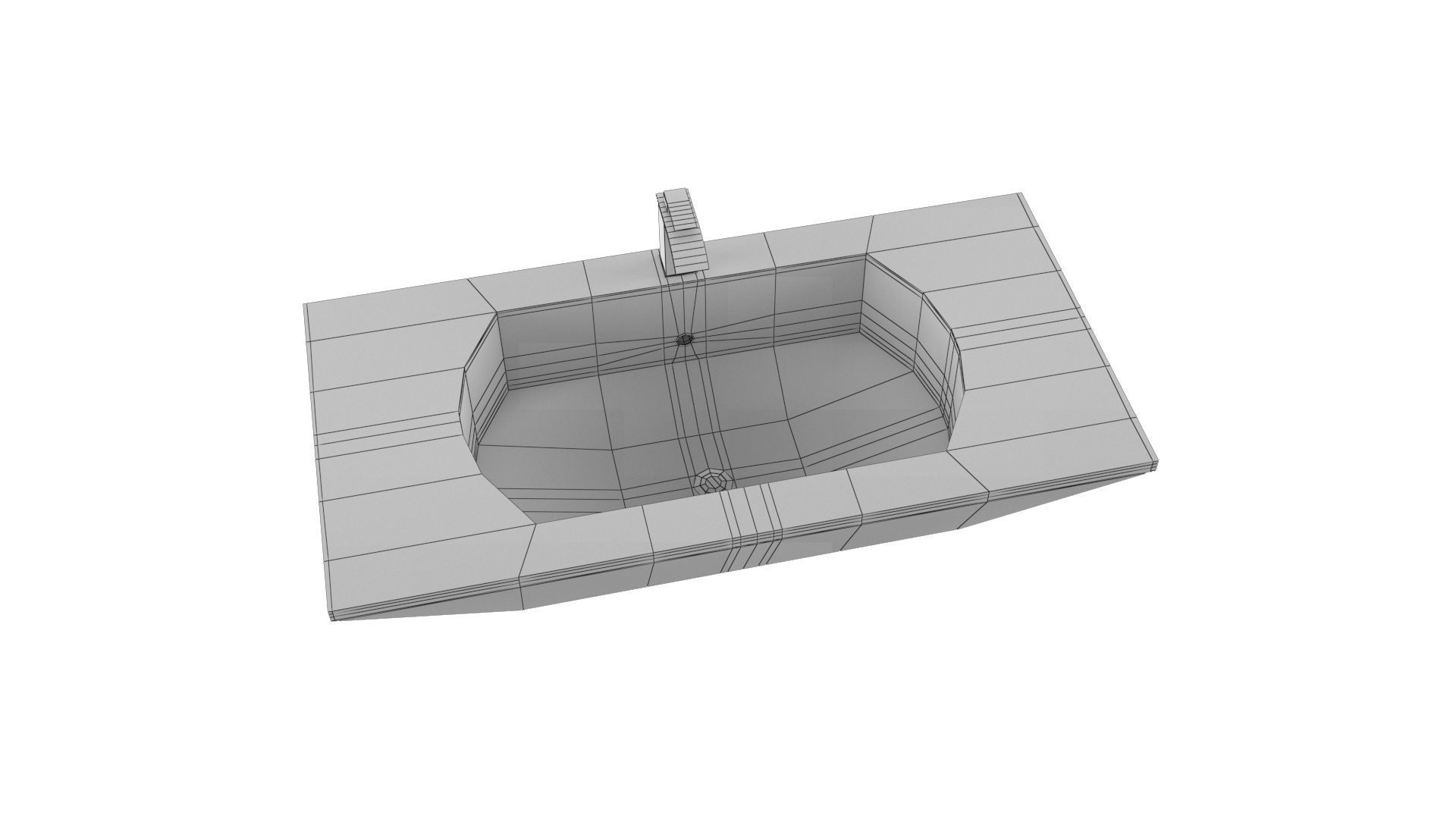 5 modern sink Low-poly 3D model_19