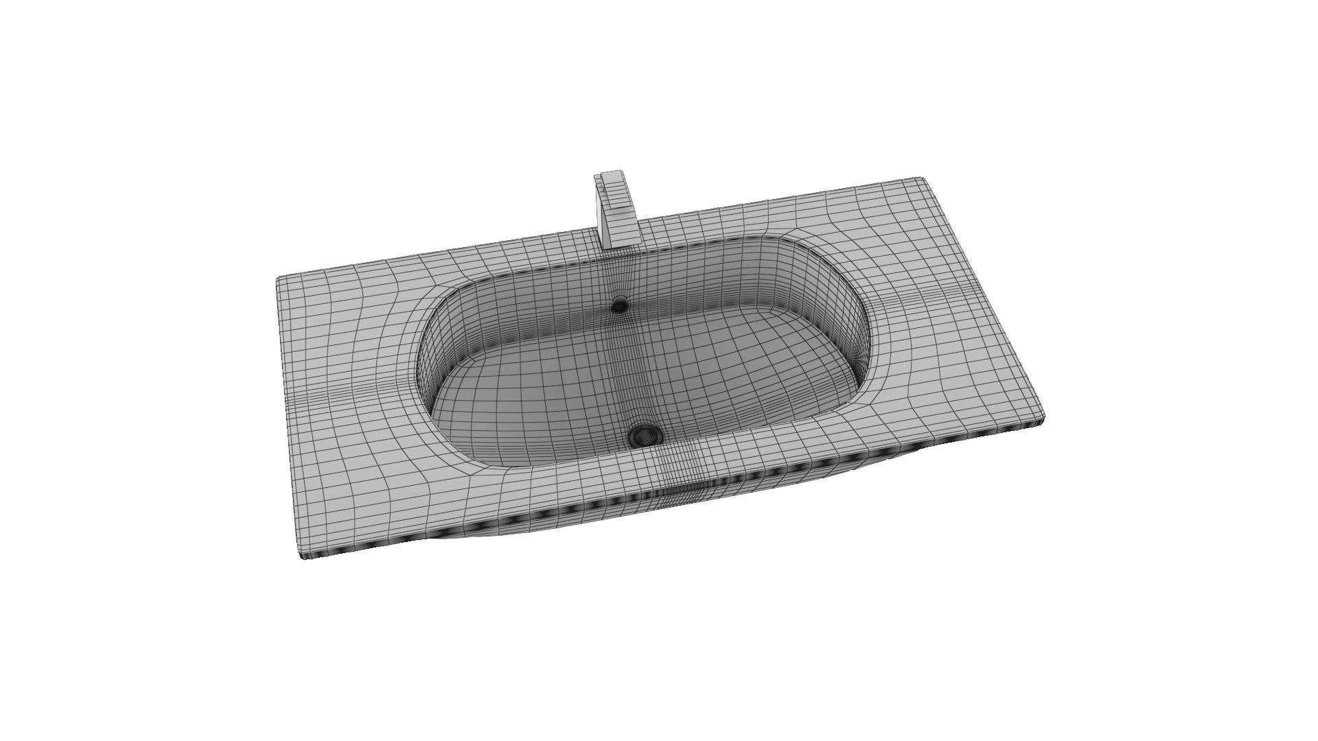 5 modern sink Low-poly 3D model_21