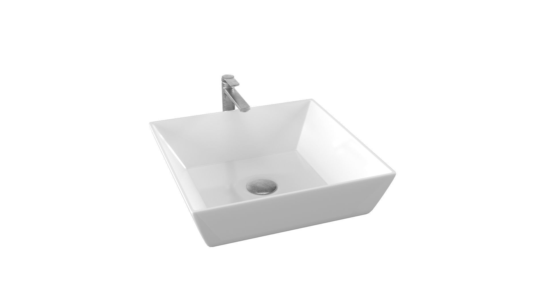 5 modern sink Low-poly 3D model_4
