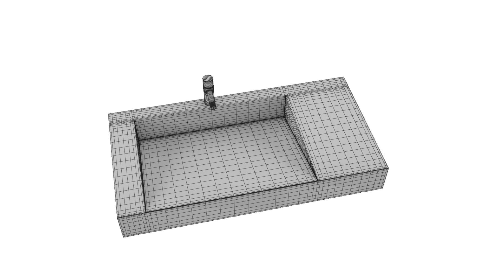 5 modern sink Low-poly 3D model_12