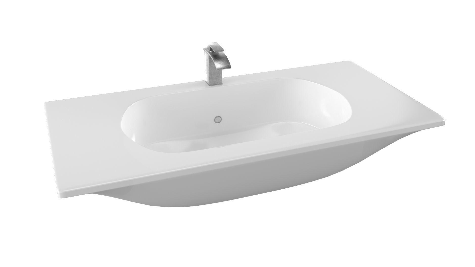 5 modern sink Low-poly 3D model_6