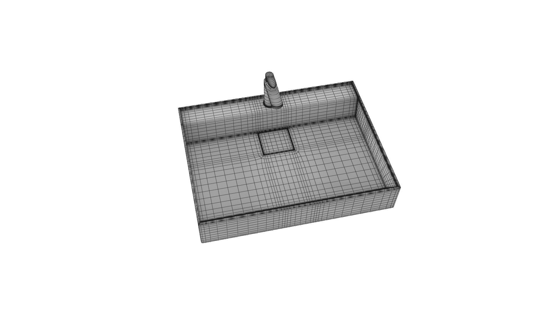 5 modern sink Low-poly 3D model_9