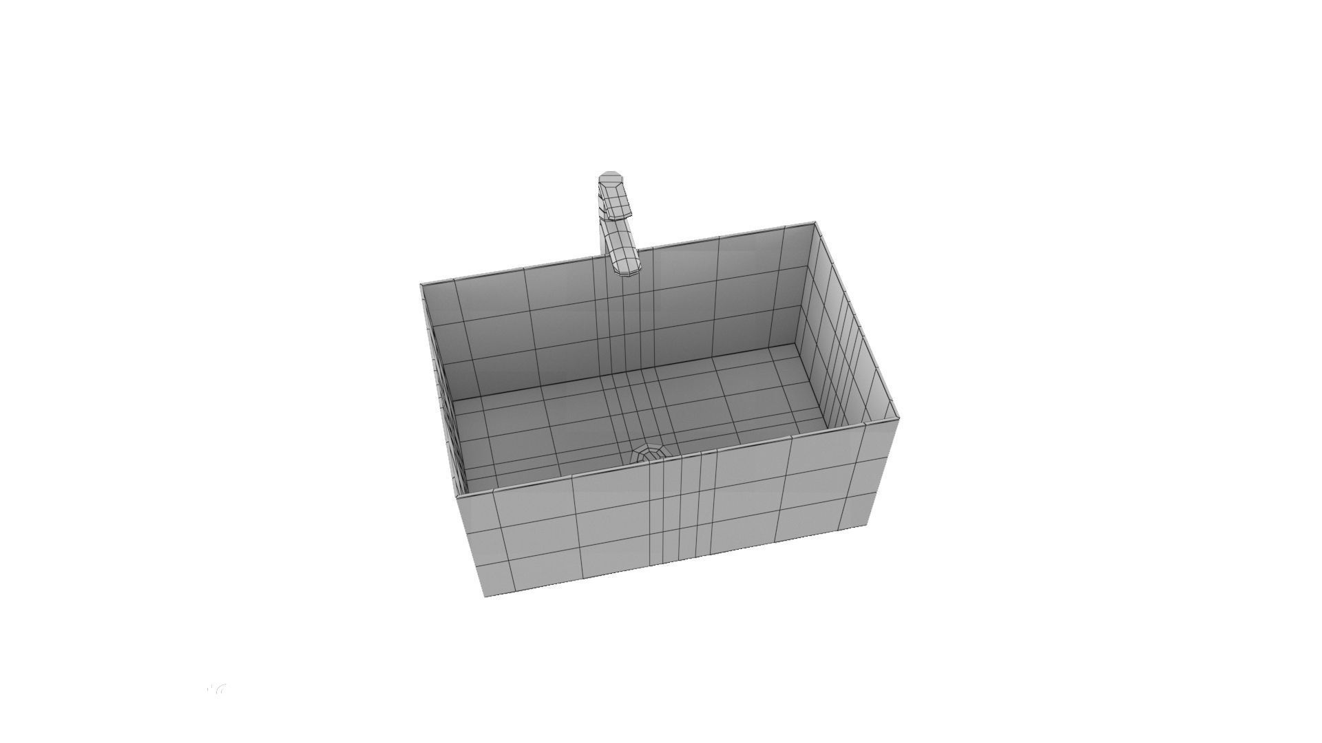 5 modern sink Low-poly 3D model_16