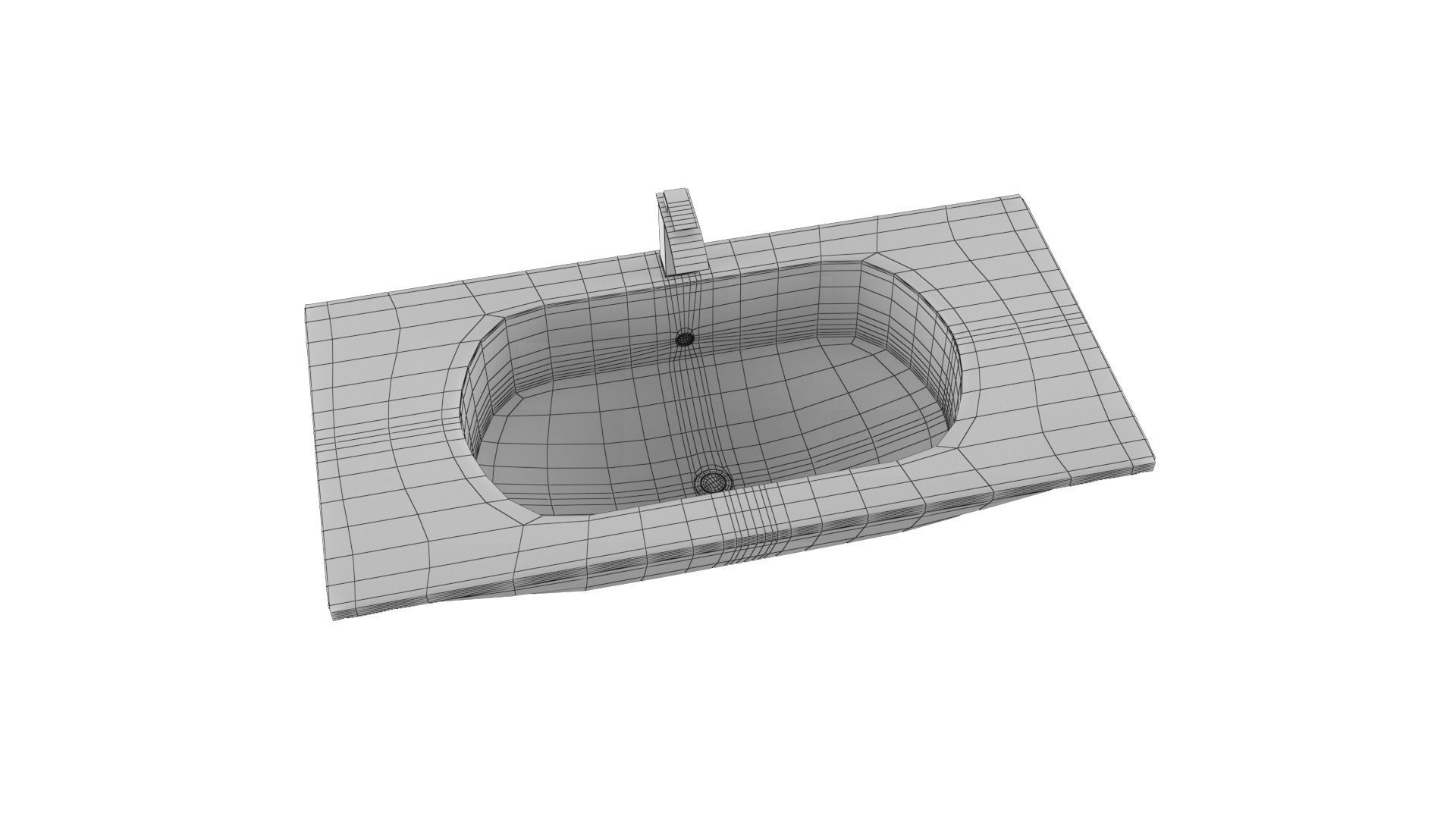 5 modern sink Low-poly 3D model_20