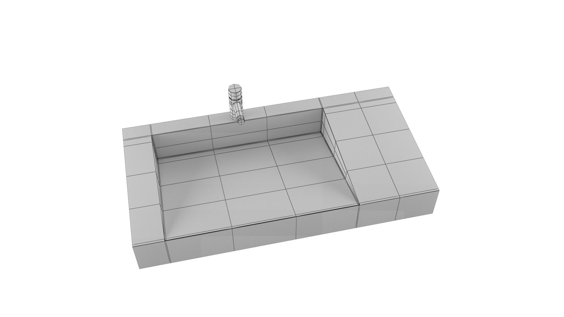 5 modern sink Low-poly 3D model_10