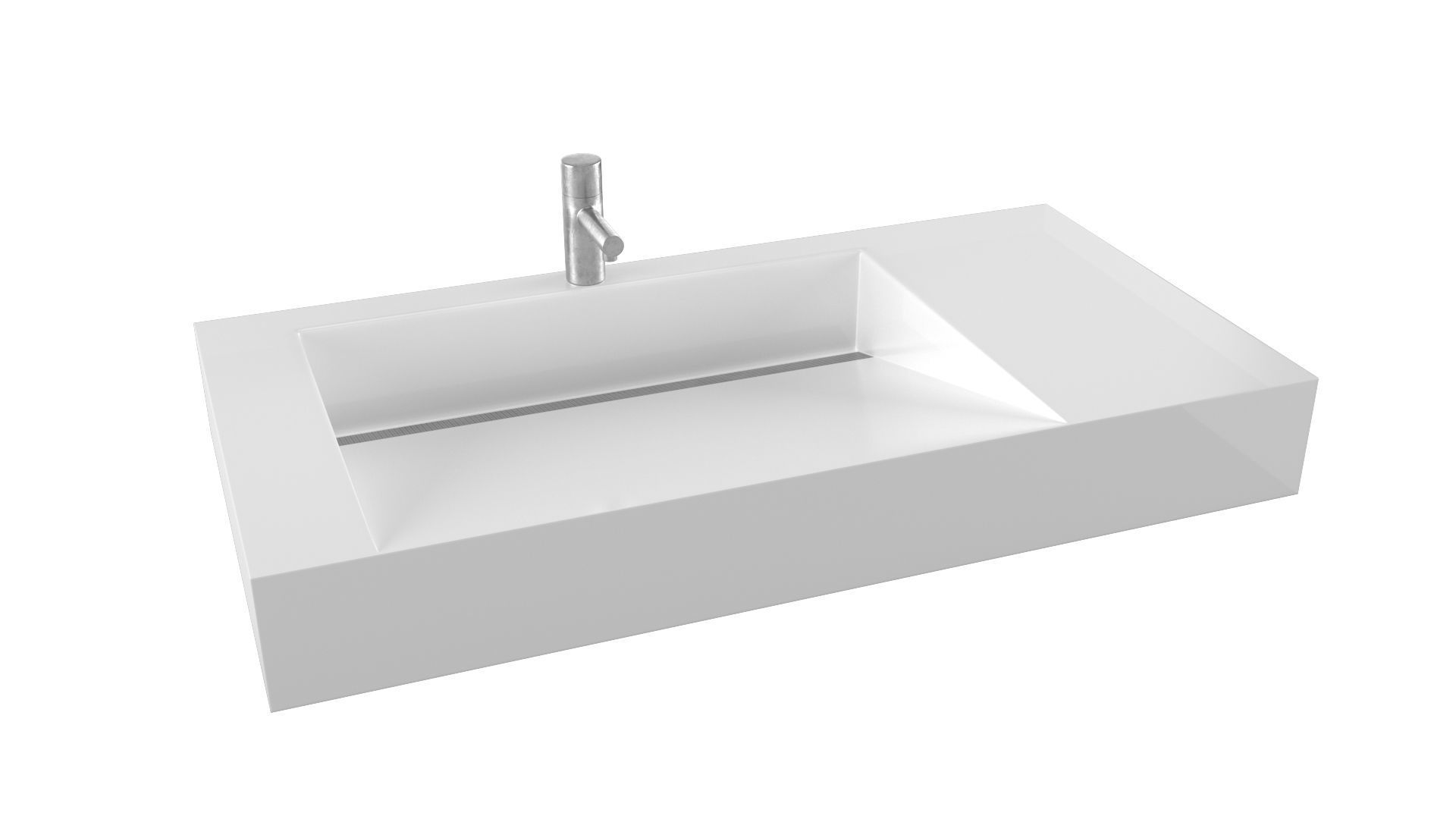 5 modern sink Low-poly 3D model_2