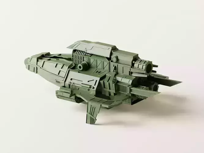 Sci-Fi Spaceship Low-poly 3D model