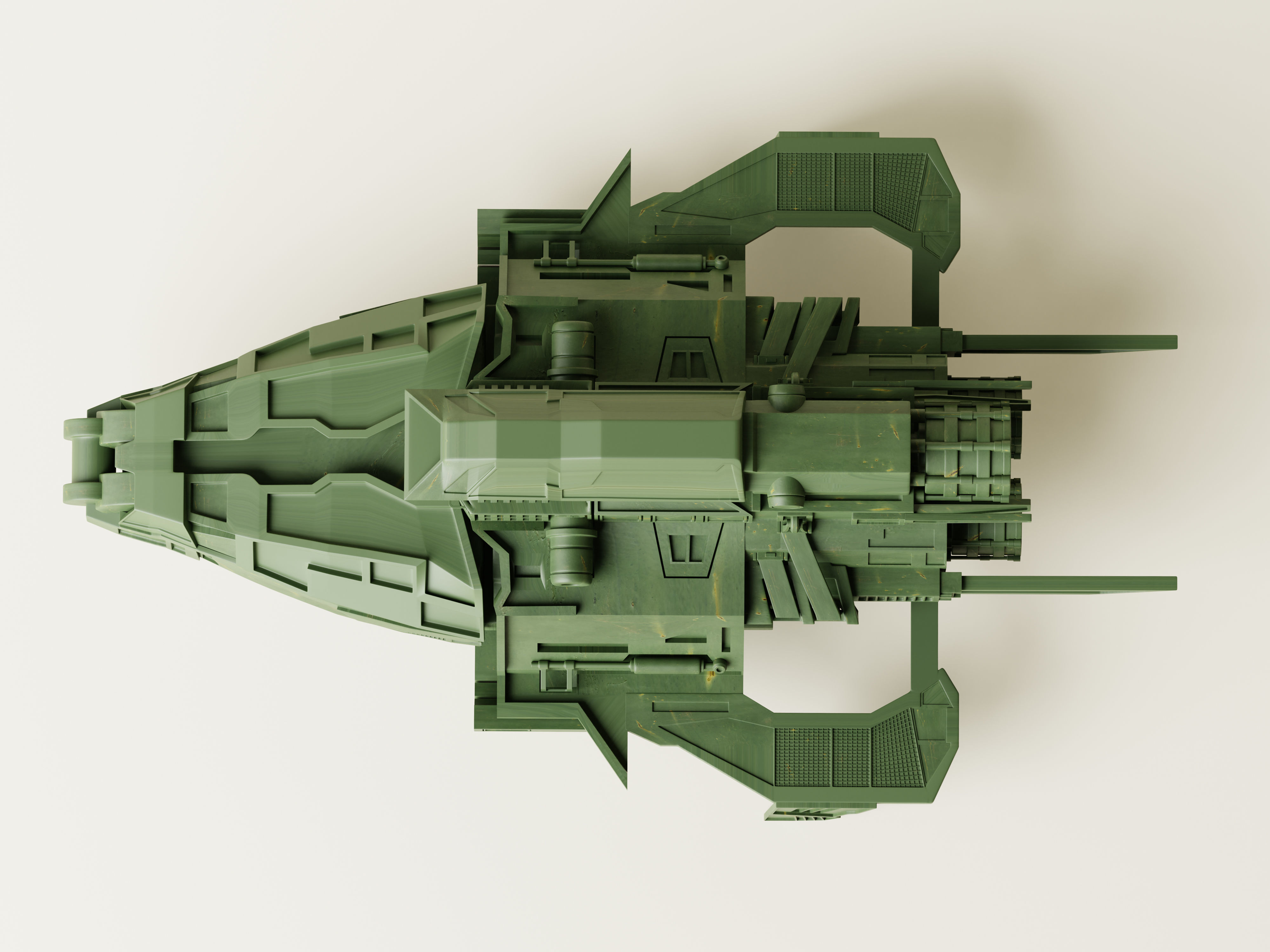 Sci-Fi Spaceship Low-poly 3D model_8