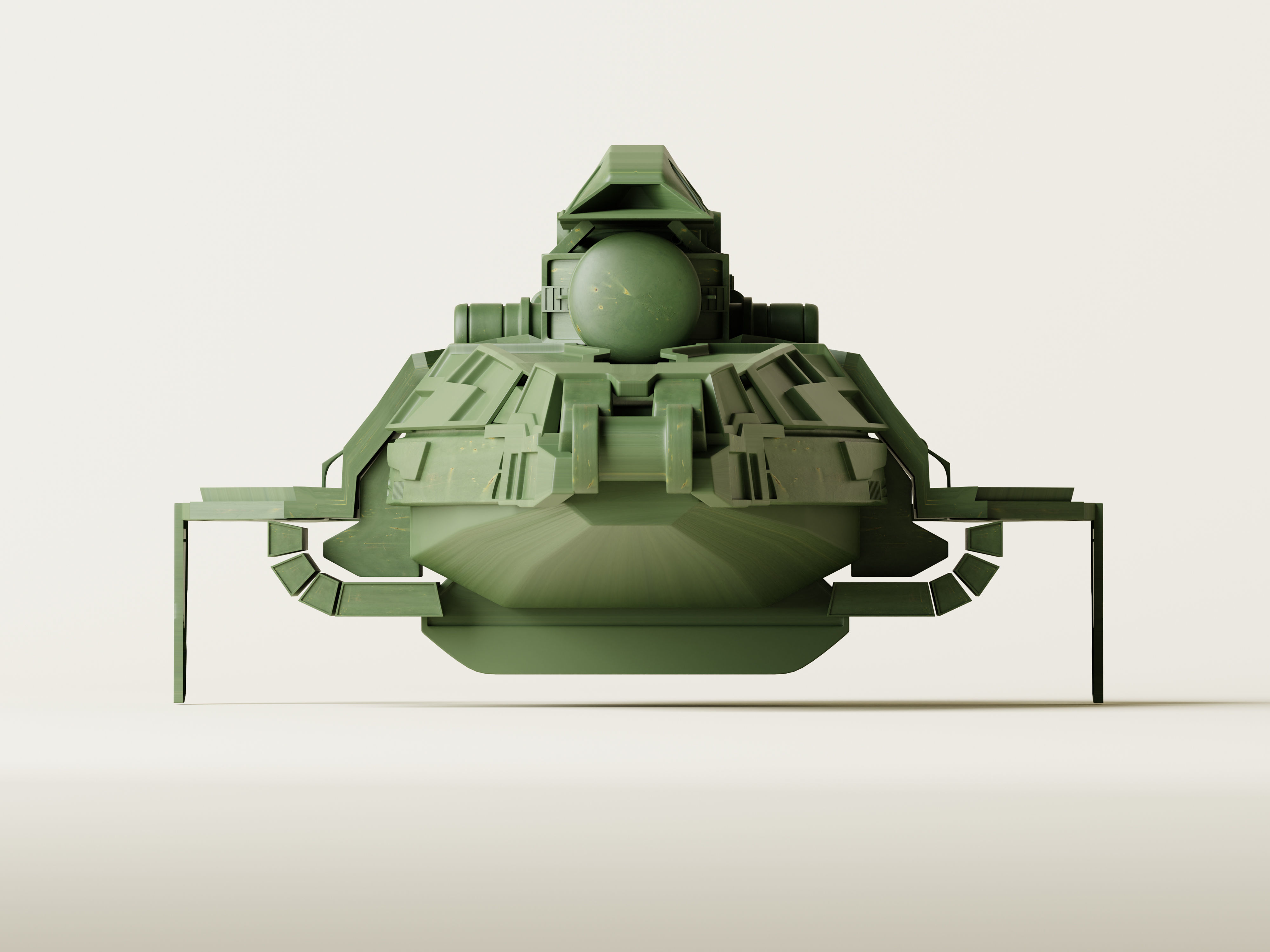 Sci-Fi Spaceship Low-poly 3D model_9