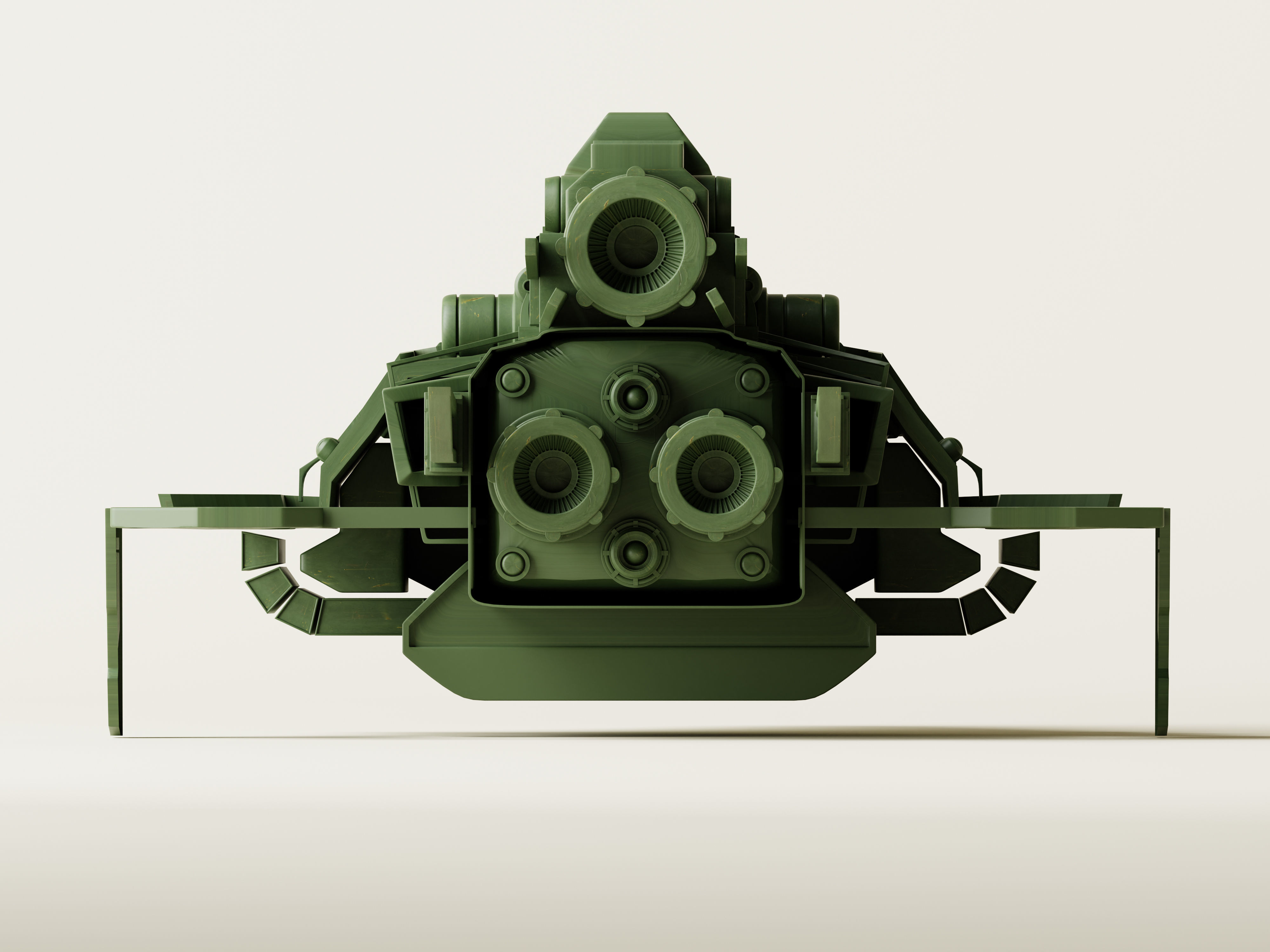 Sci-Fi Spaceship Low-poly 3D model_10