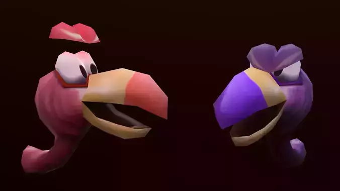 Master Necky Nintendo 64 style Low-poly 3D model