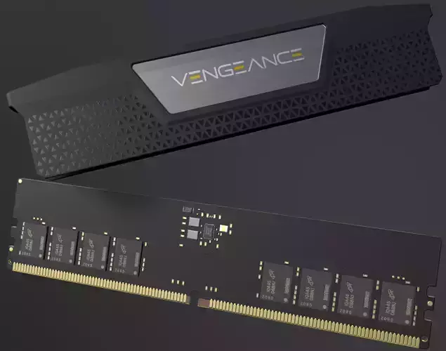 Corsair Vengeance DDR5 RAM Low-poly 3D model