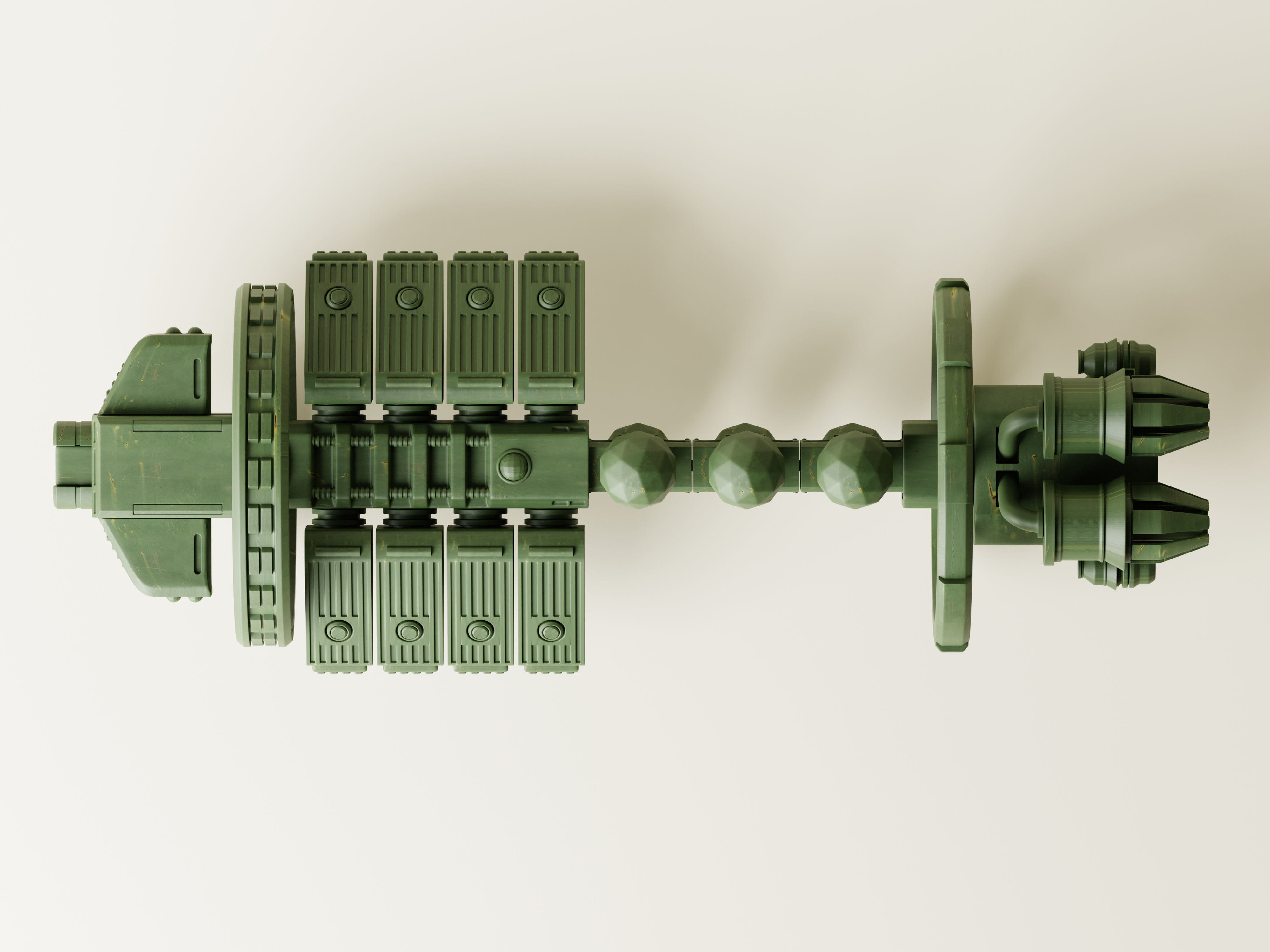 Sci-Fi Spaceship Low-poly 3D model_8