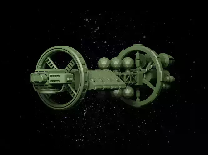 Sci-Fi Spaceship Low-poly 3D model