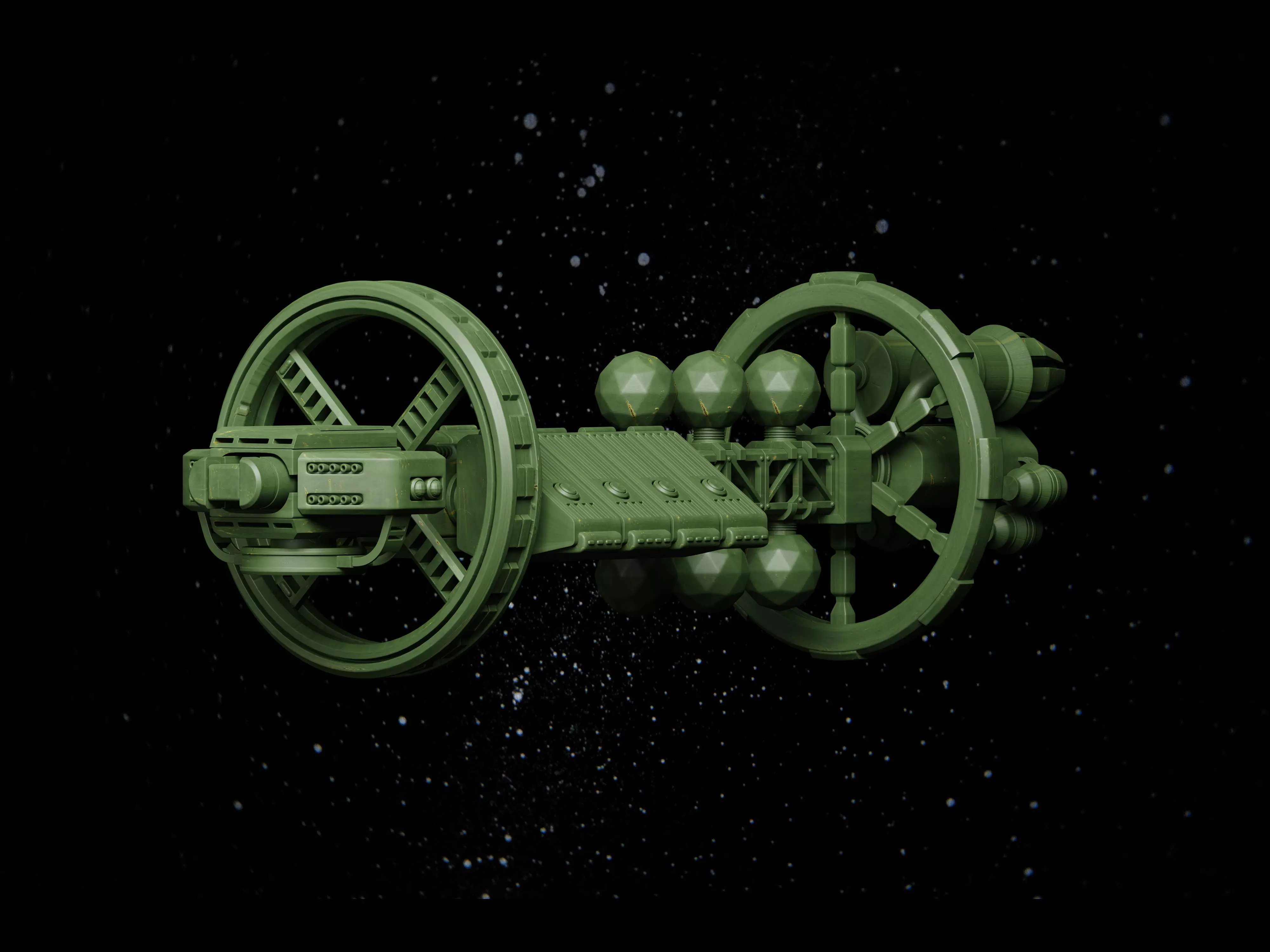 Sci-Fi Spaceship Low-poly 3D model_0