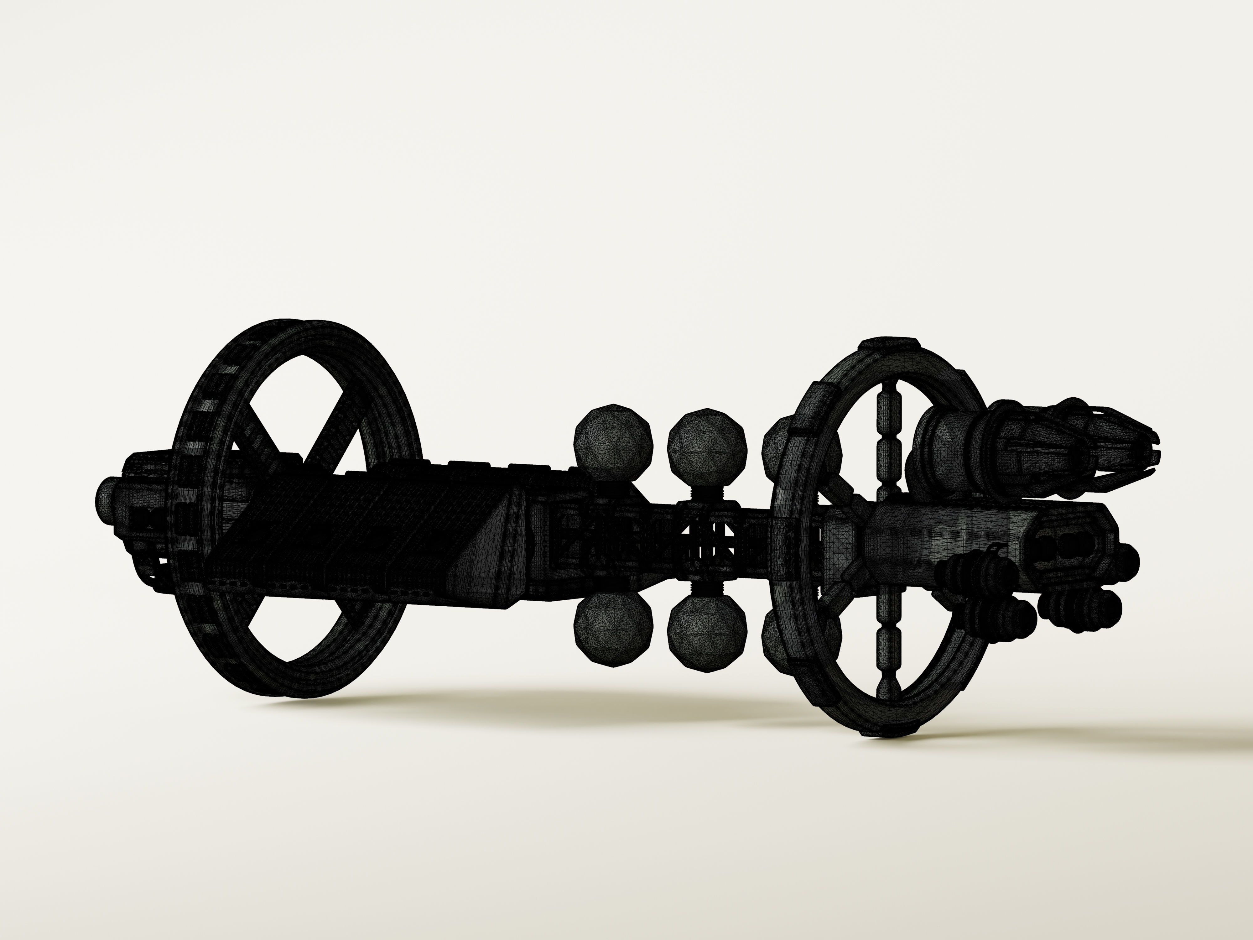 Sci-Fi Spaceship Low-poly 3D model_13