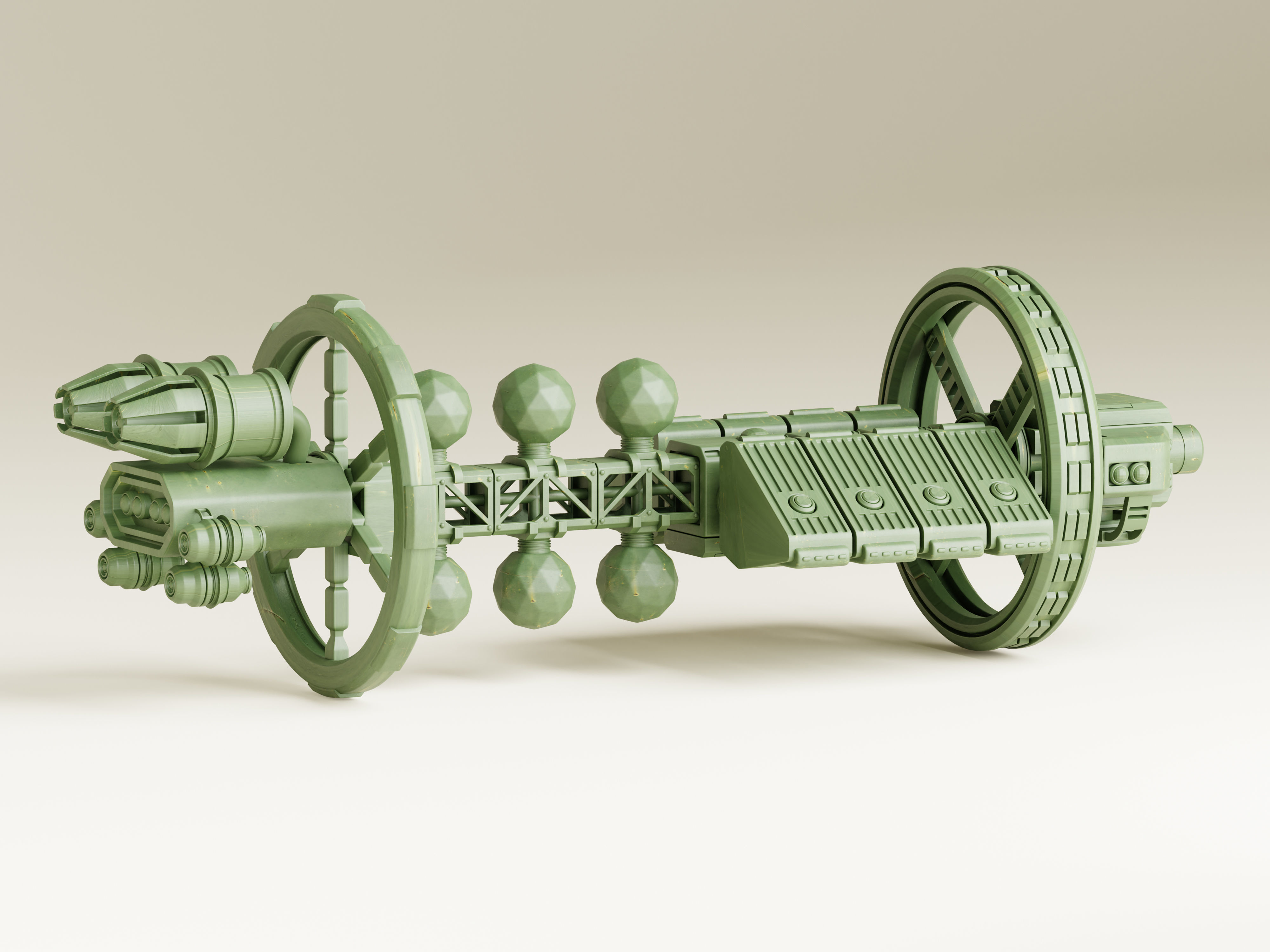 Sci-Fi Spaceship Low-poly 3D model_11