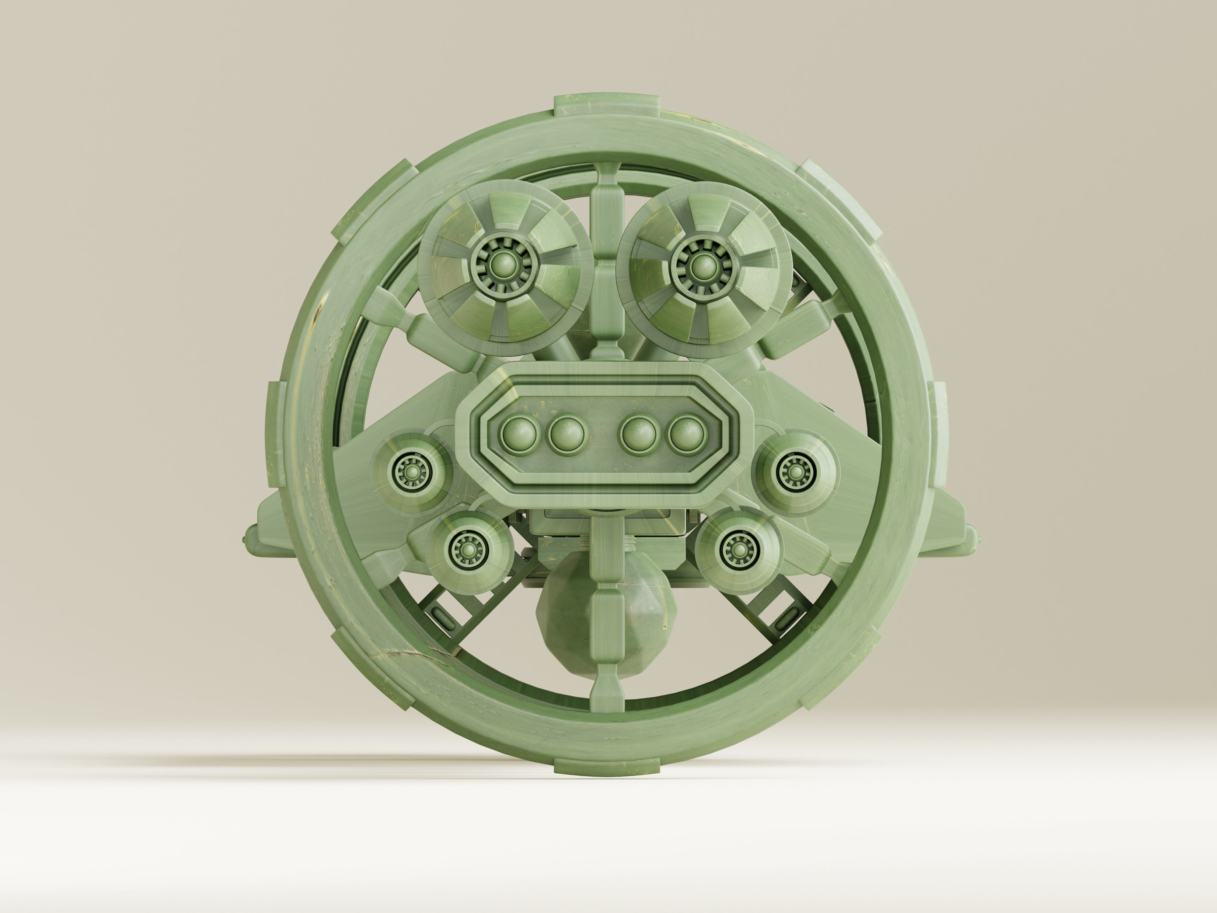 Sci-Fi Spaceship Low-poly 3D model_10