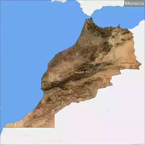 Morocco Terrain Topography Elevation DEM Geography Landscape map