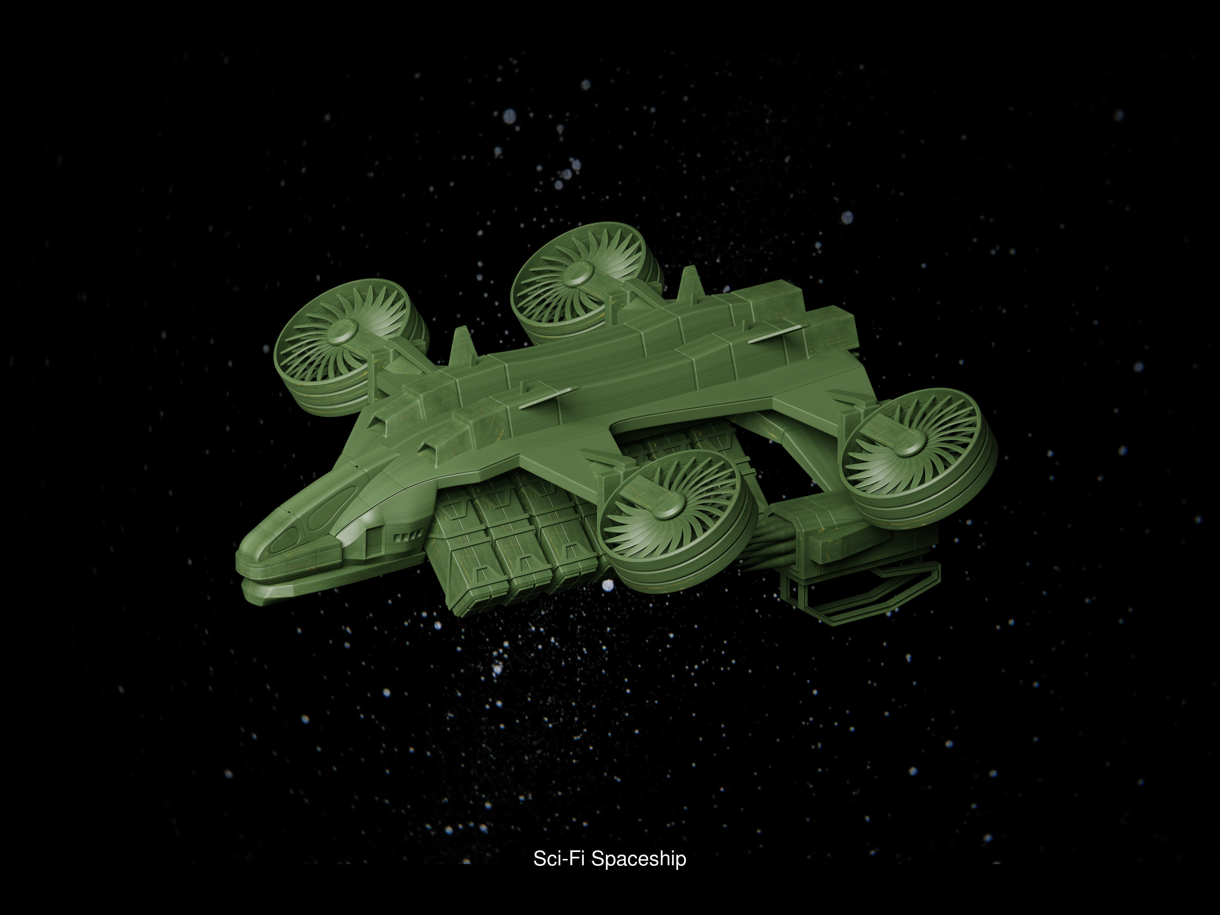 Sci-Fi Spaceship Bundle 3D Model Collection_4