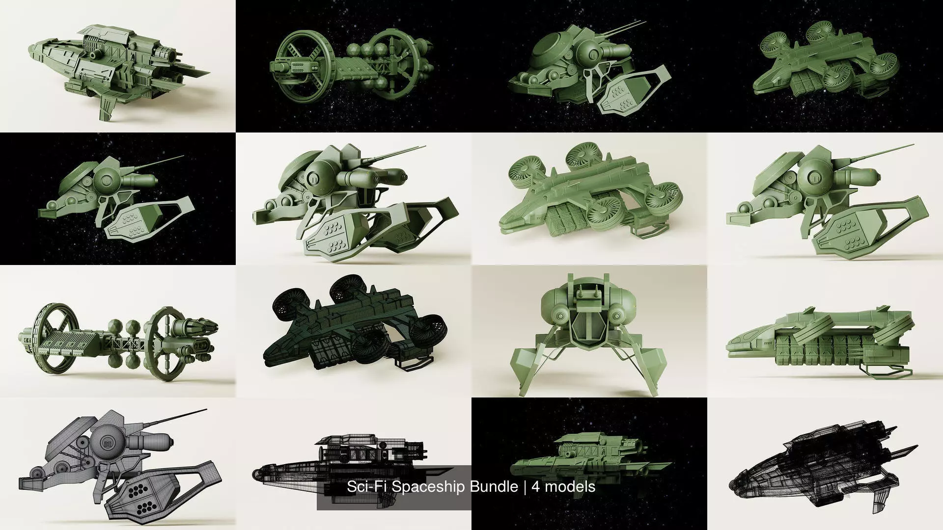 Sci-Fi Spaceship Bundle 3D Model Collection_0