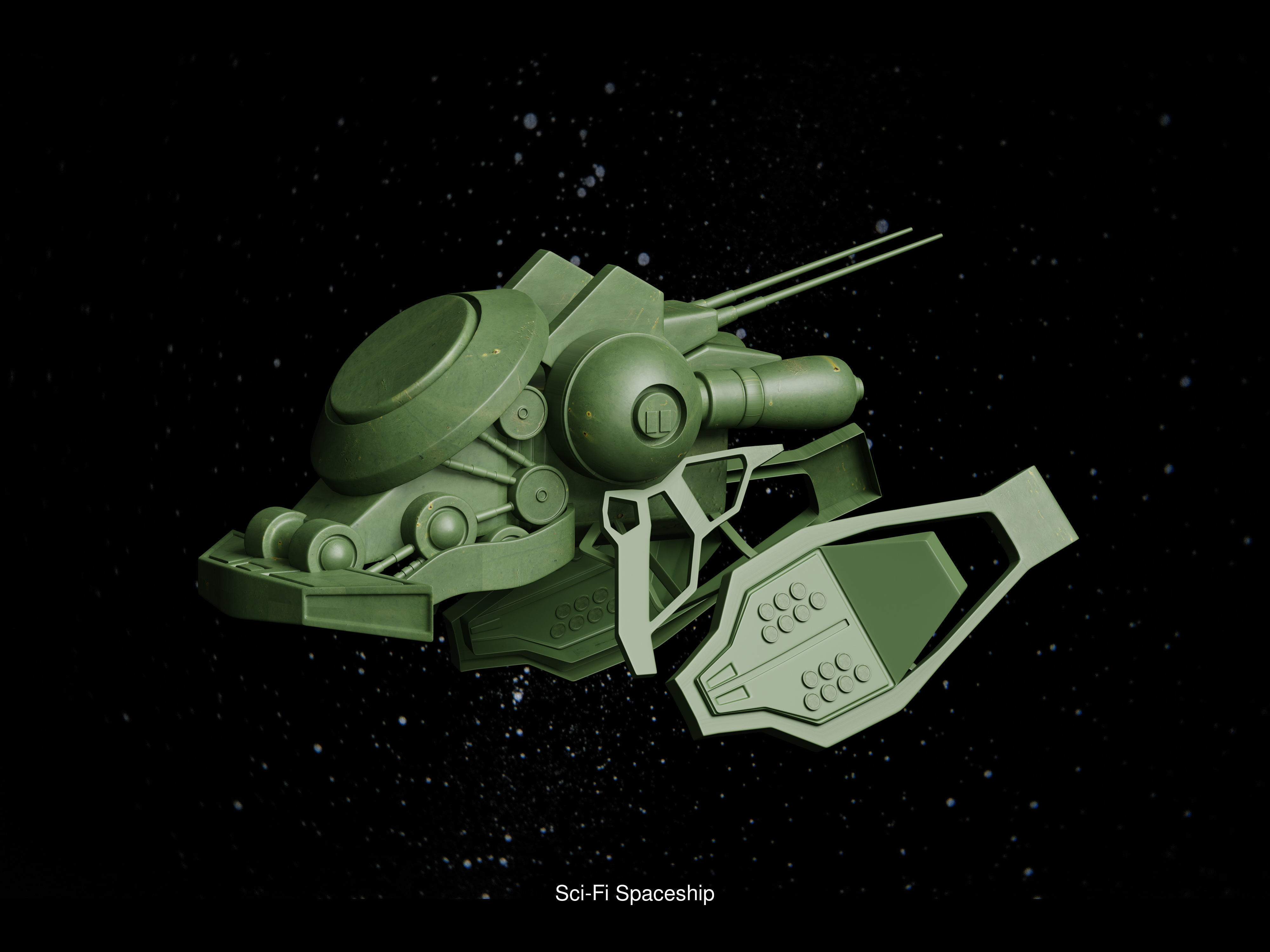 Sci-Fi Spaceship Bundle 3D Model Collection_3