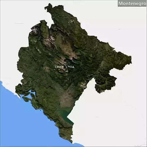 Montenegro Terrain Topography Elevation DEM Geography Lanpe map 