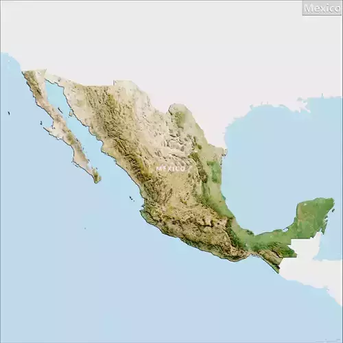 Mexico Terrain Topography Elevation DEM Geography Landscape  3D model