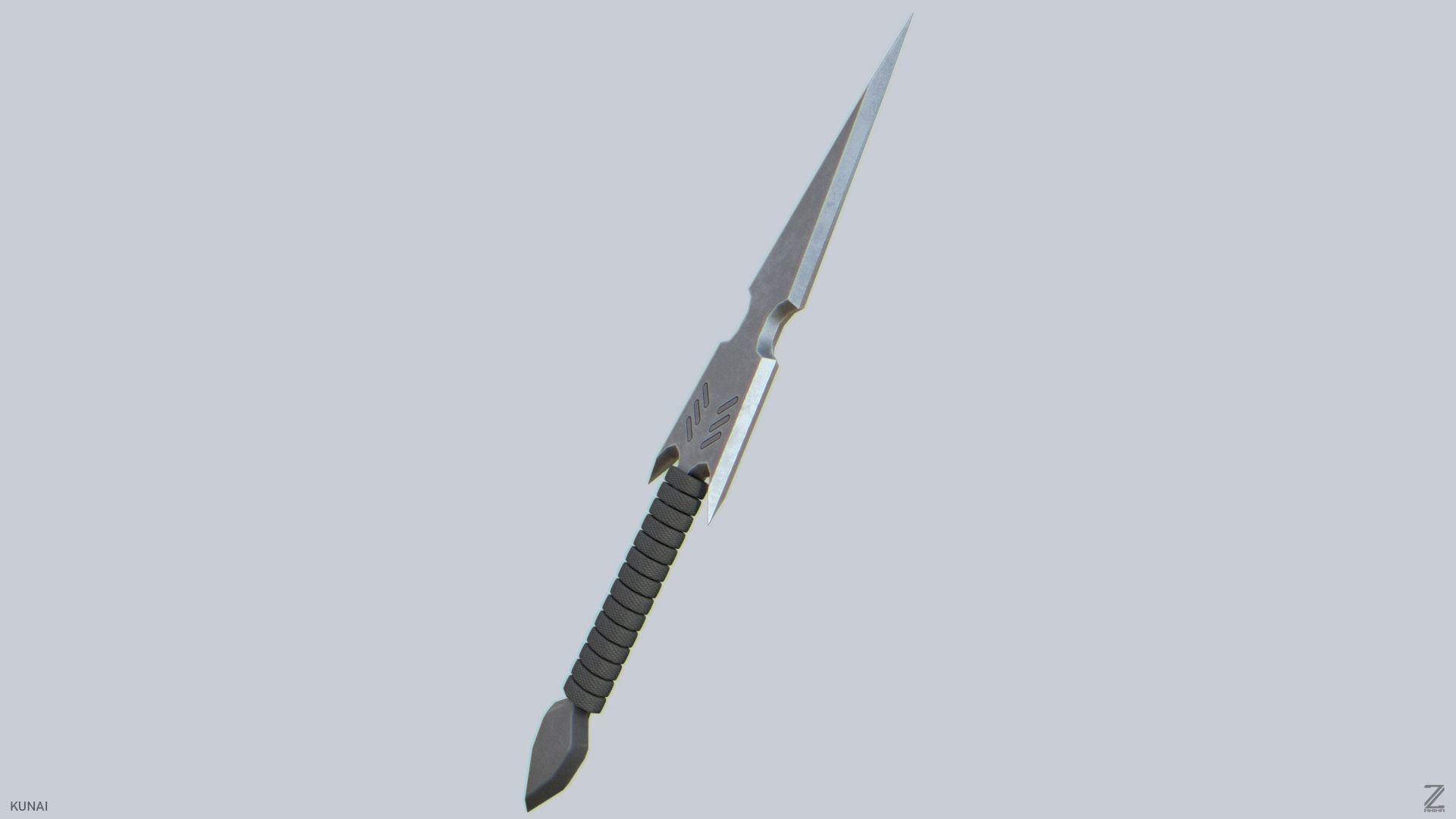Kunai Low-poly 3D model_4