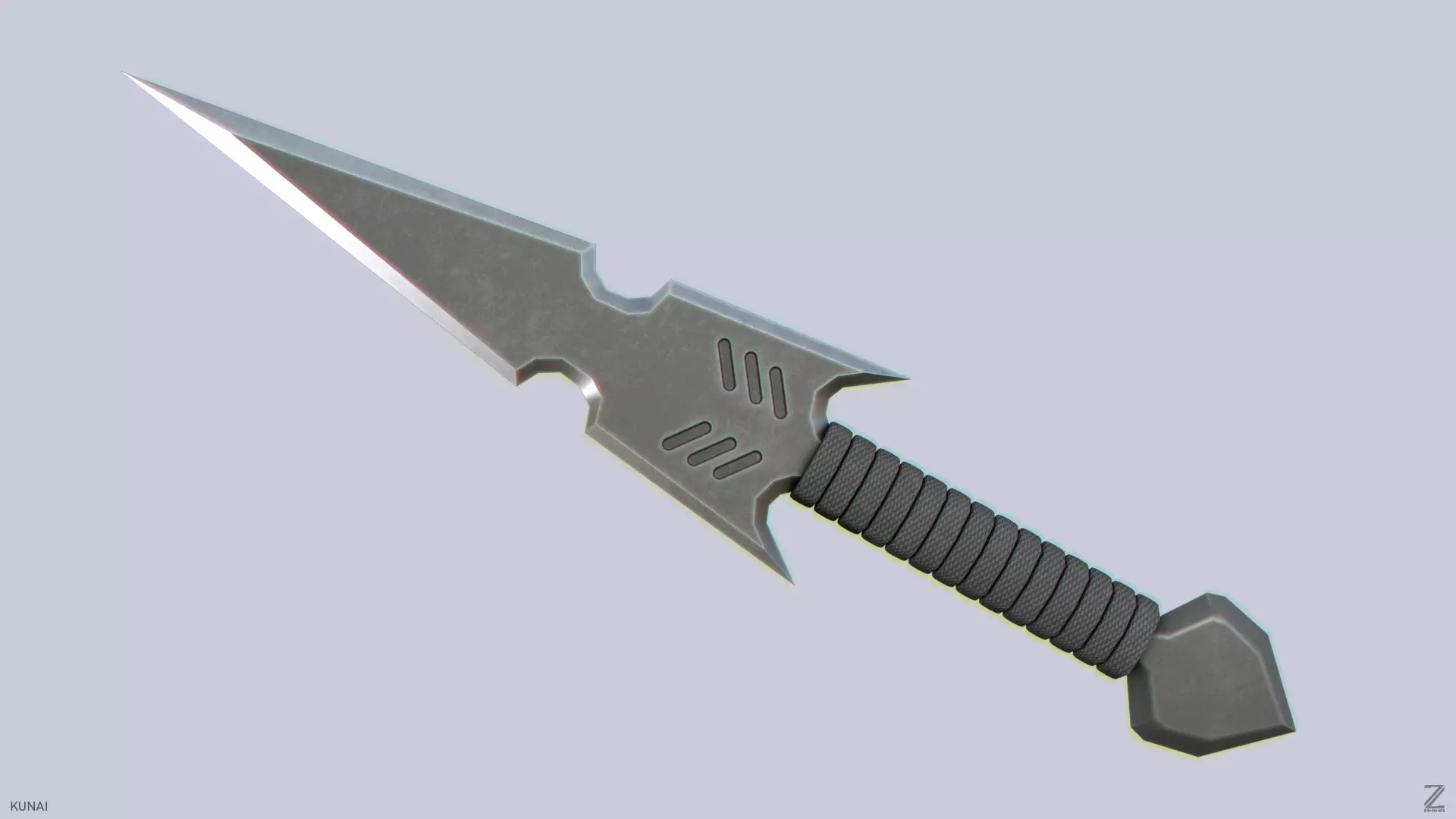 Kunai Low-poly 3D model_0